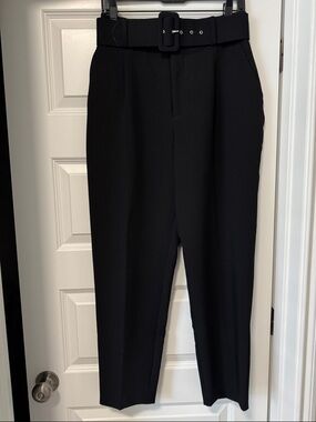 Zara Black Belted Trousers